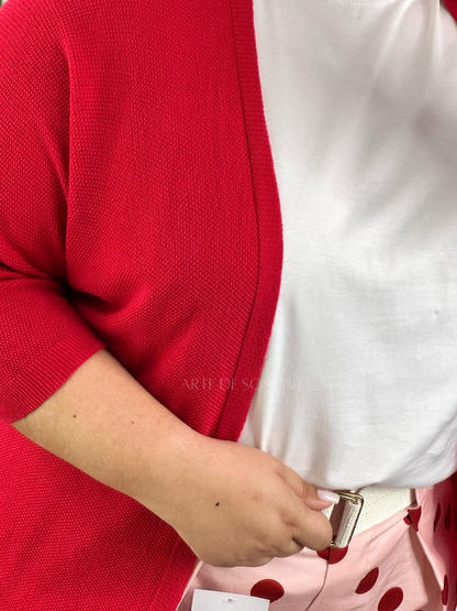 Casaco de malha vermelho