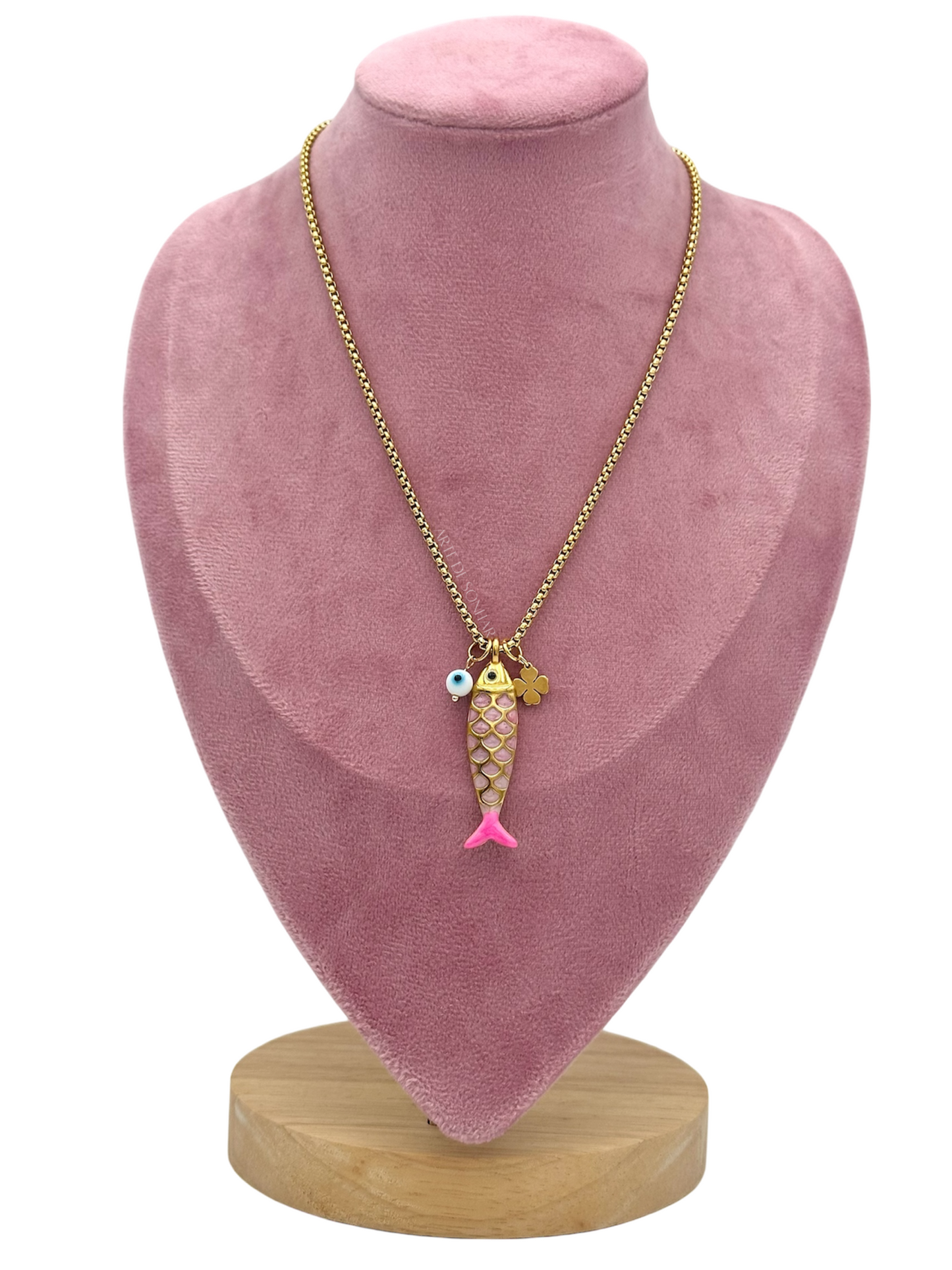 Colar do peixinho rosa