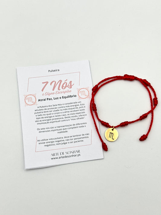 Pulseira 7 nós do signo Escorpião