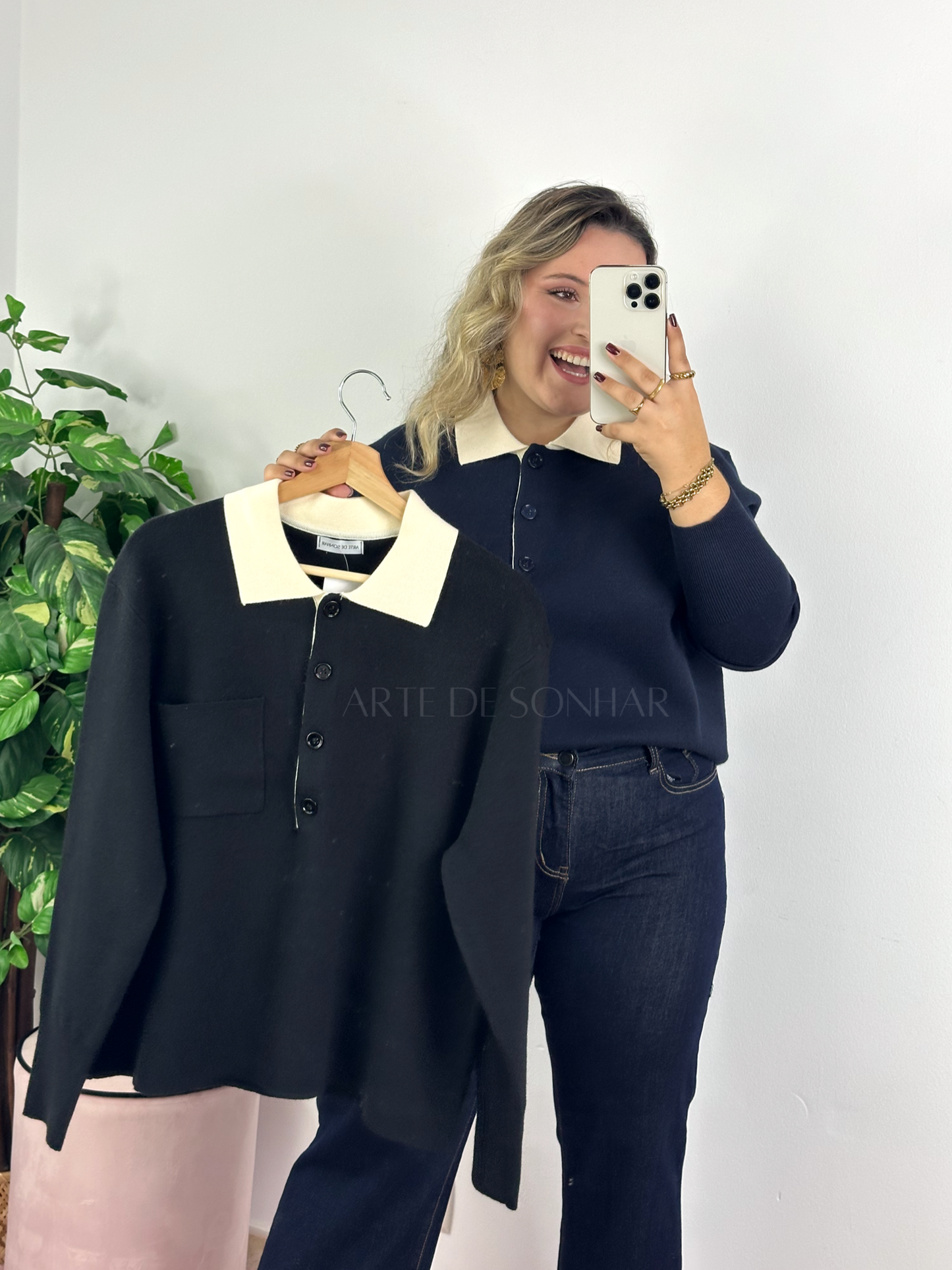 Polo com gola diferenciada