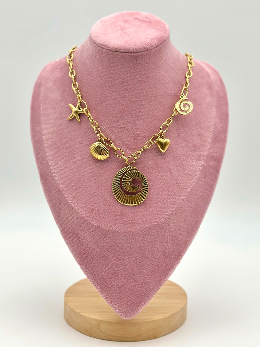 Colar com pendentes do mar