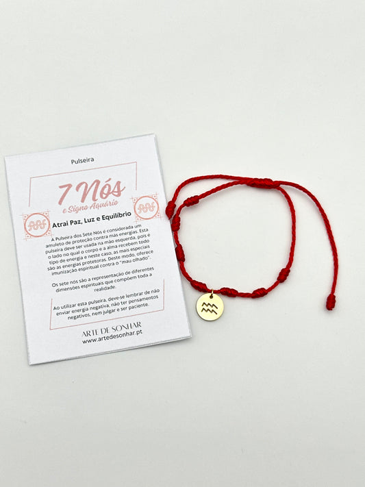 Pulseira 7 nós do signo Aquário