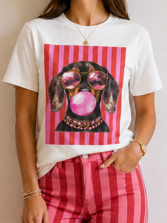 T-shirt do cão com pastilha