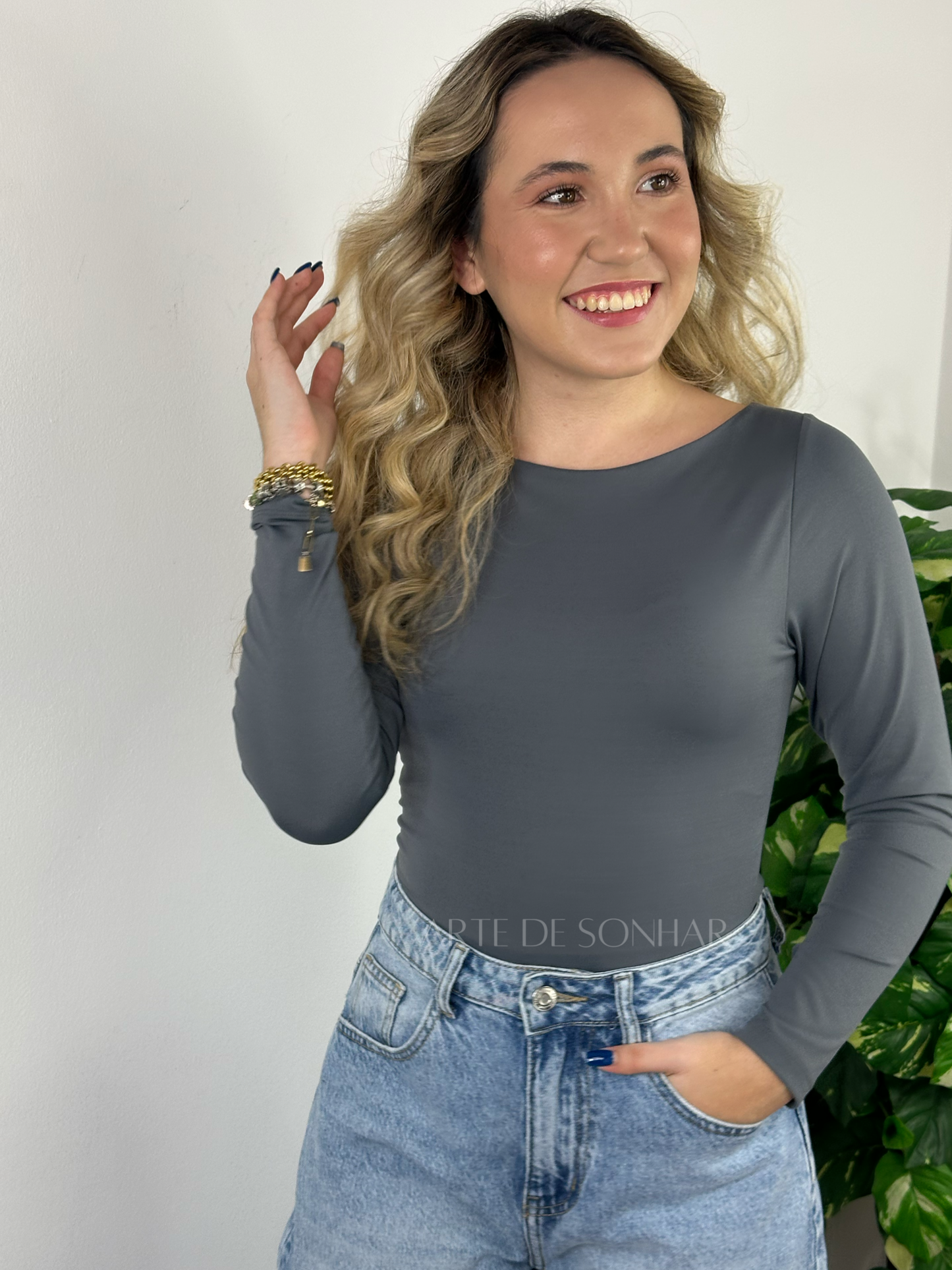 Body de licra cinza 🇵🇹