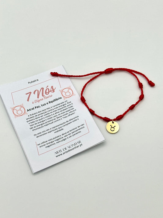 Pulseira 7 nós do signo Touro