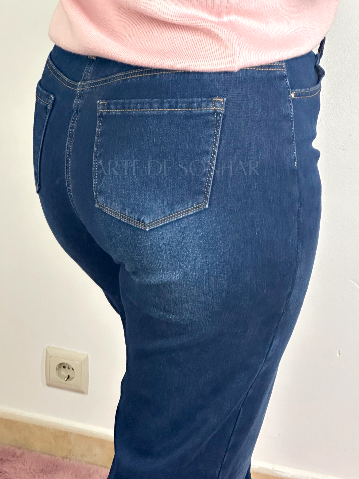 Calças de ganga com pelinho