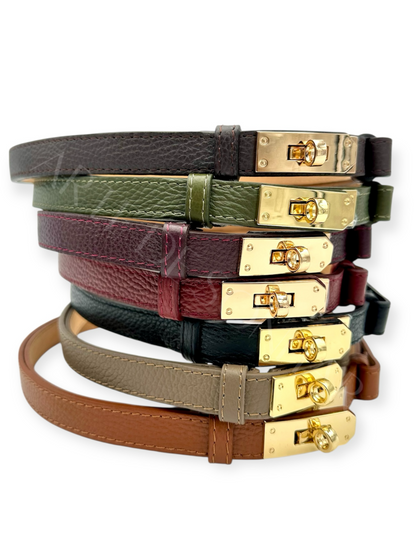 Cinto em pele ajustável