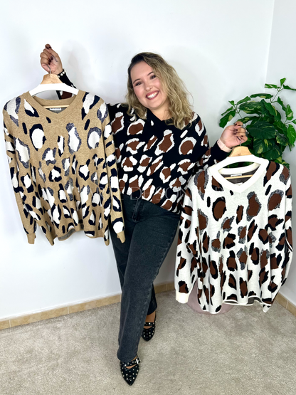 Camisola tigresa com brilhantes