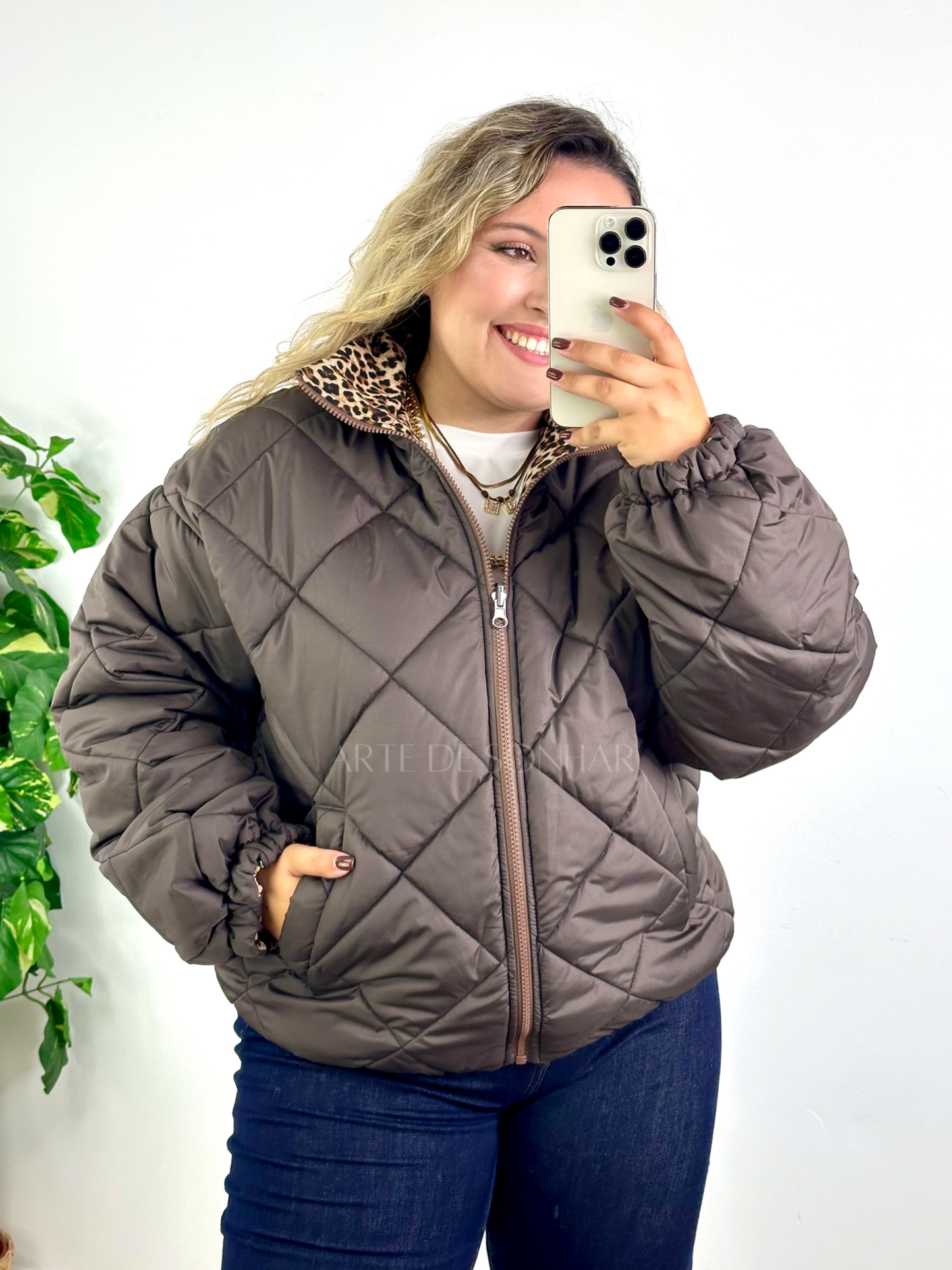 Kispo reversível castanho chocolate e tigresa