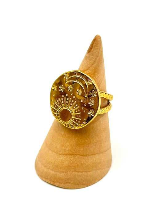 Anel Universo Dourado
