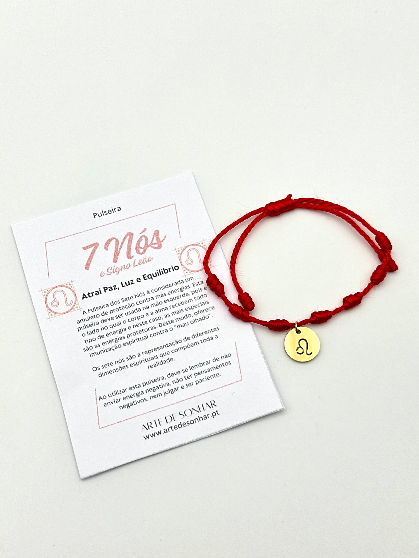 Pulseira 7 nós do signo Leão