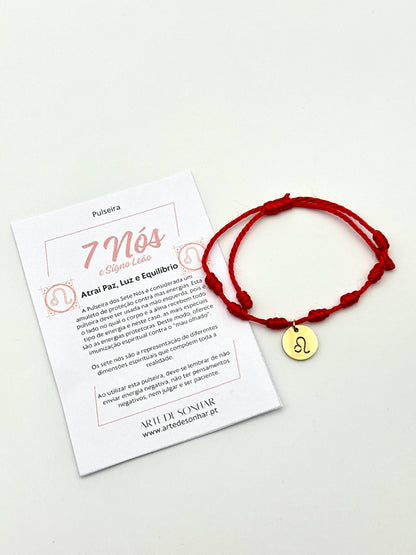 Pulseira 7 nós do signo Leão