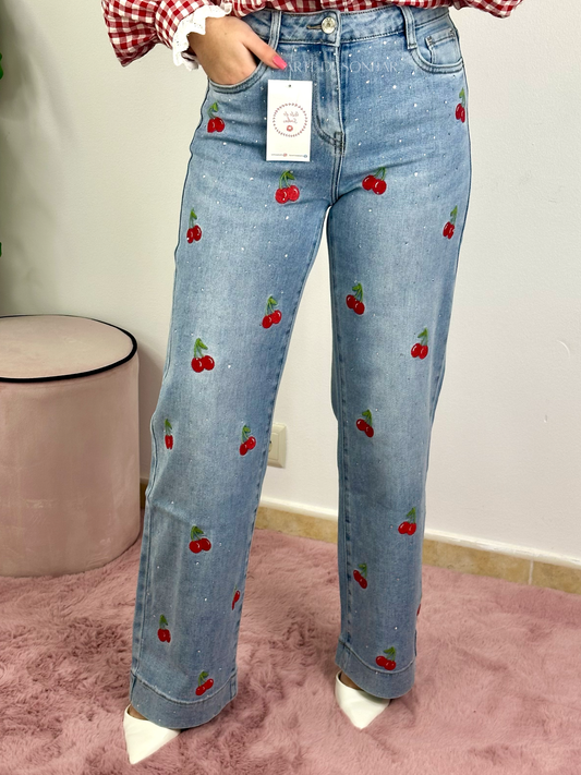 Calças das cerejas