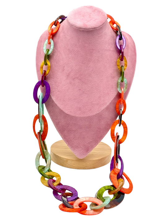 Colar comprido colorido