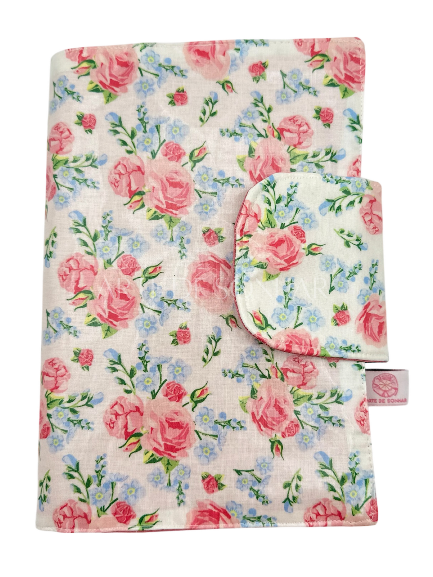 Capa de livro com flores branca