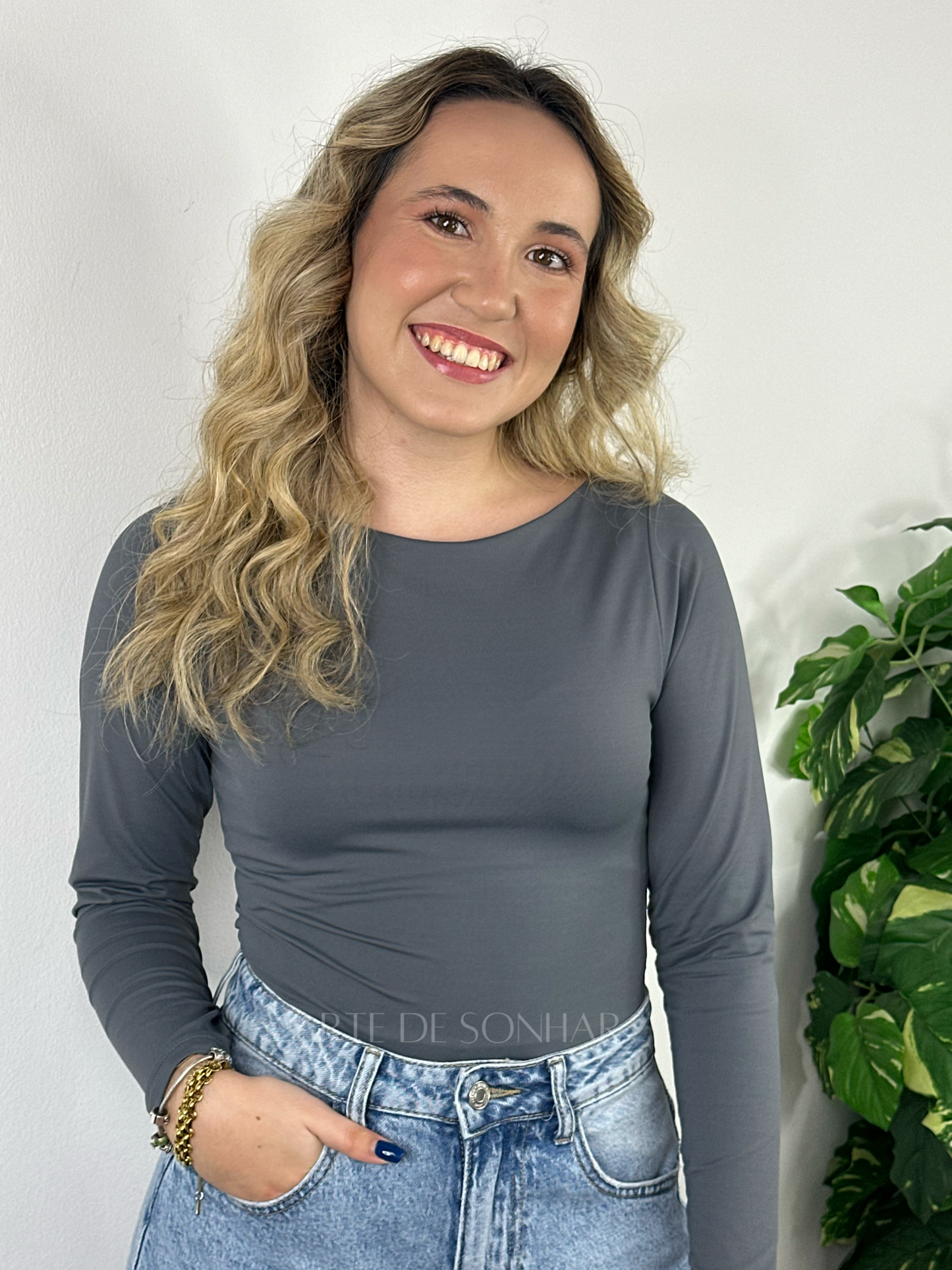 Body de licra cinza 🇵🇹