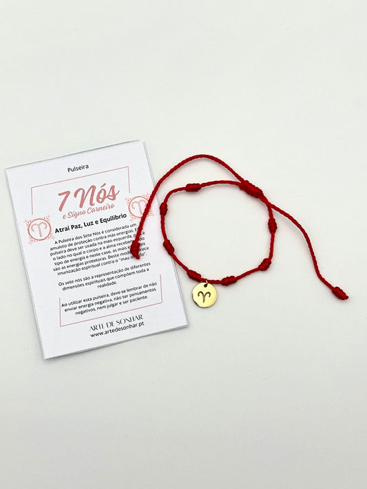 Pulseira 7 nós do signo Carneiro