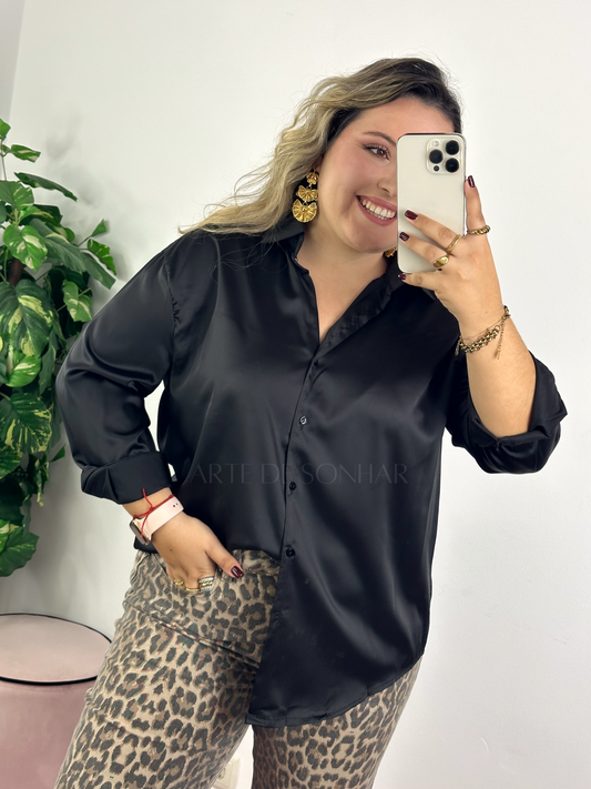 Camisa de cetim