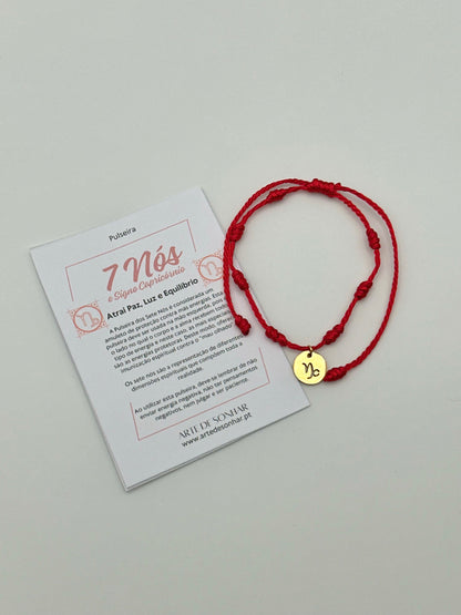 Pulseira 7 nós do signo Capricórnio