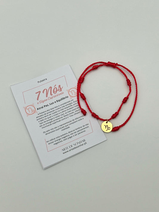 Pulseira 7 nós do signo Capricórnio