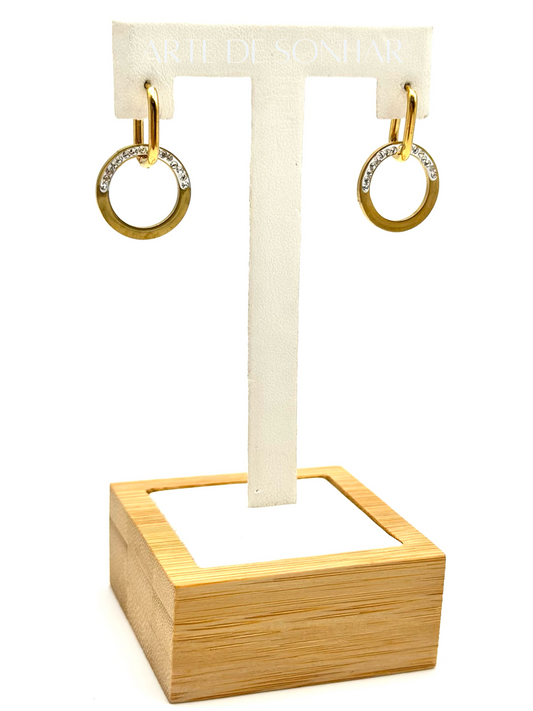 Argolas retangulares com círculo