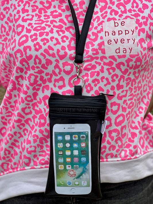 Bolsa de telemóvel de pescoço de Napa L