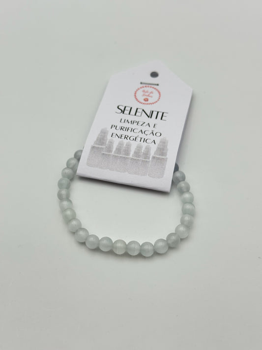 Pulseira da Selenite 6 mm