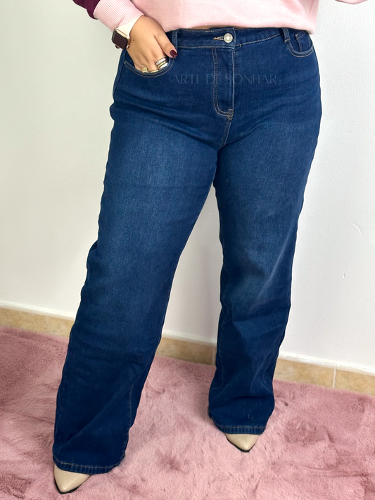 Calças de ganga com pelinho