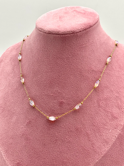 Colar com cristais halográficos