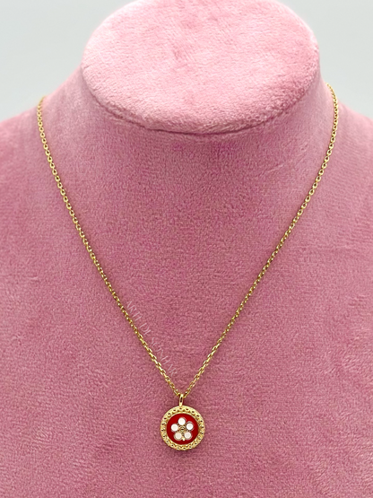 Colar caramujo vermelho