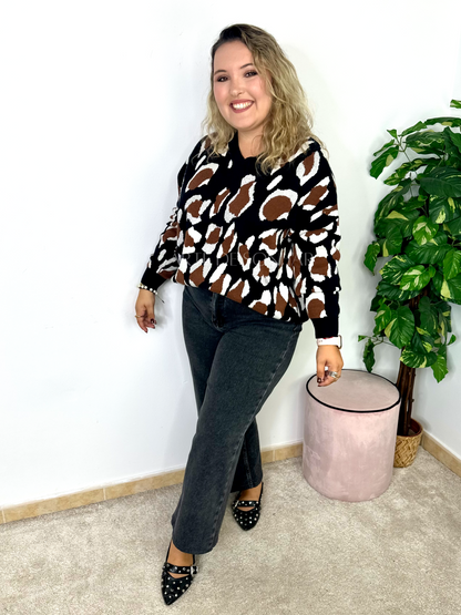 Camisola tigresa com brilhantes