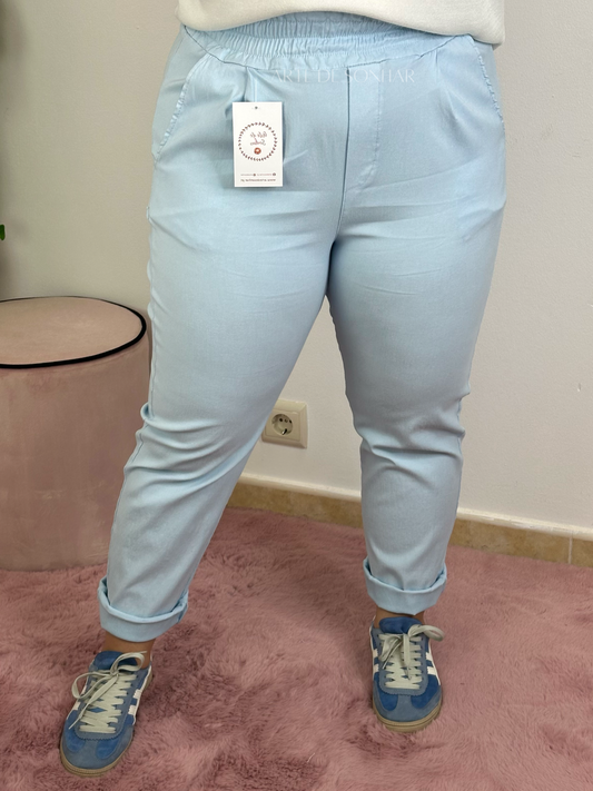 Calças de sonho azul céu