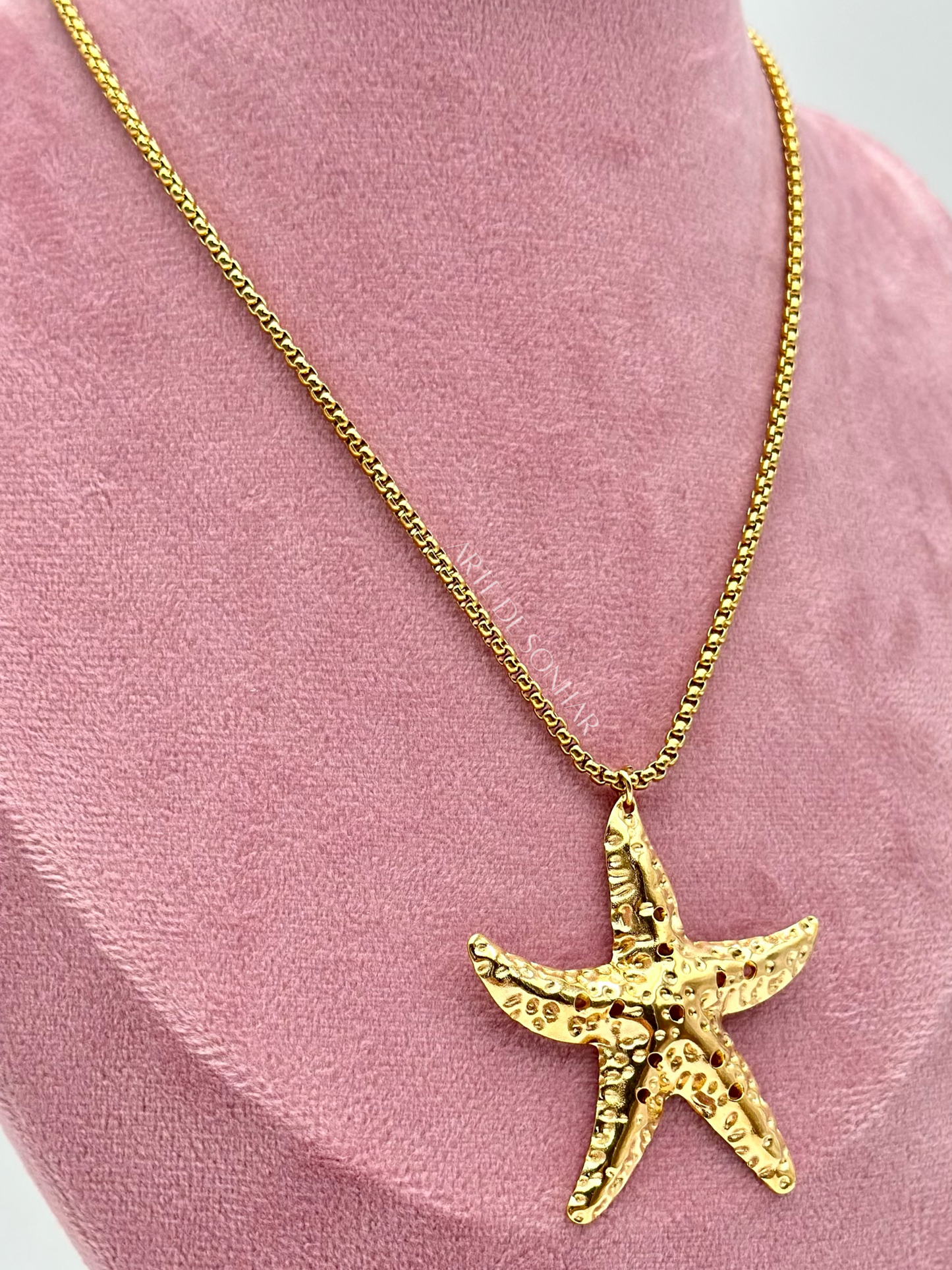 Colar da estrela do mar perfurada