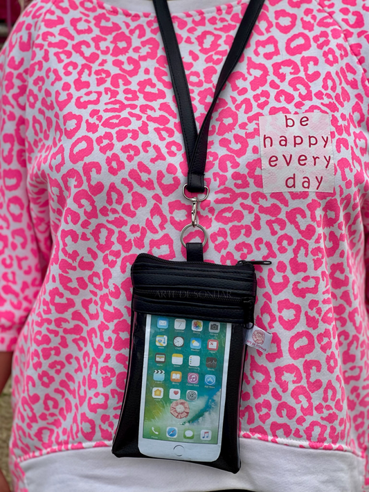 Bolsa de telemóvel de pescoço de Napa M