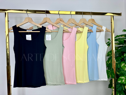 Top de licra de alça larga