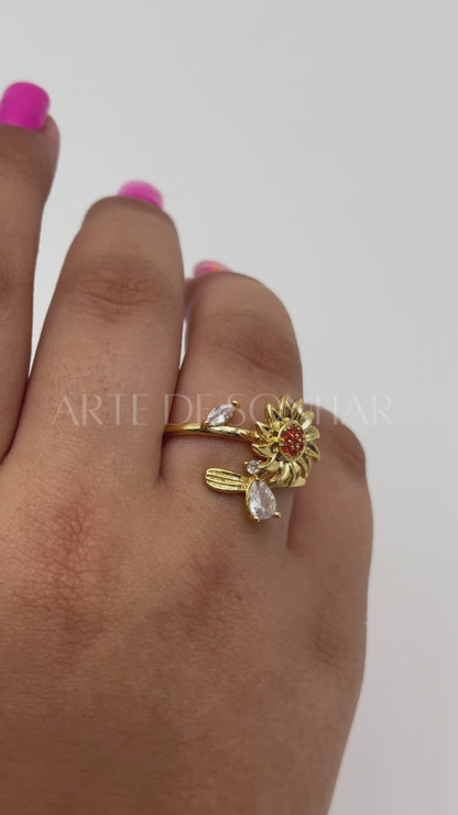 Anel da flor anti-stress