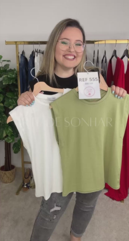 T-shirt de malha riscada